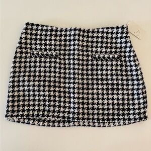 a new day Black and White Checkered Mini Skirt